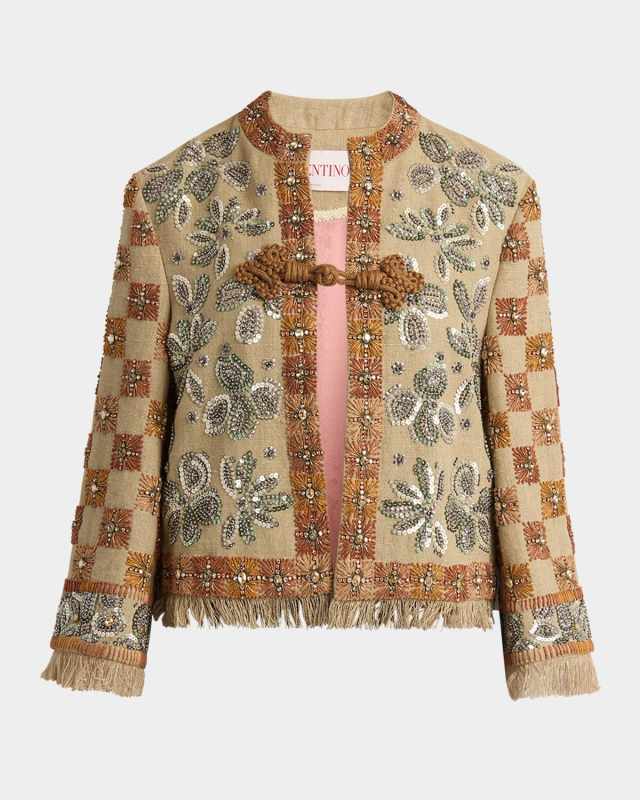 Embroidered Linen Jacket